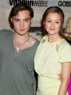 Ed Westwick and Leighton Meester attend a premiere party for the 2nd season of ‘Gossip Girl’