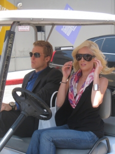 Heidi Montag and Spencer Pratt take a ride on the NBC lot with Access Hollywood