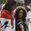 ‘Access’ interviews Oprah Winfrey and Olympian Lisa Leslie on their way into ‘Oprah’ in Chicago