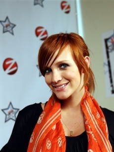 Ashlee Simpson at a Toronto area Zellers store  promoting her new clothing line