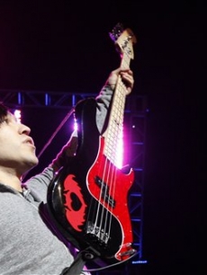 Pete Wentz, of Fall Out Boy, performs with the band at the Rock the Vote Ballot Bash in Denver