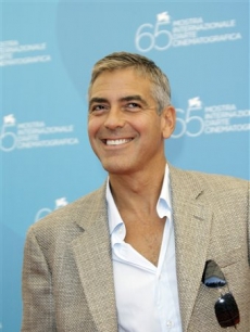 George Clooney at the photo call of the movie ‘Burn After Reading’ at the Venice Film Festival