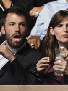 Actors Ben Affleck and Jennifer Garner are seen at the Democratic National Convention in Denver, Wednesday, Aug. 27, 2008