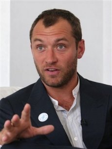 Jude Law speaks in Kabul, Afghanistan, for the upcoming Peace Day on Sept. 21
