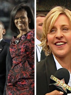 Michelle & Barack Obama and Ellen DeGeneres
