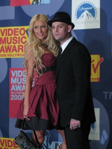 Paris Hilton and boyfriend Benji Madden at the VMAs