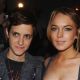 Lindsay Lohan smiles with Samantha Ronson at Fashion Week