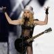 Madonna performs on stage as part of her ‘Sticky and Sweet’ tour at Wembley Stadium in London