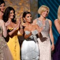 Marcia Cross, Teri Hatcher, Eva Longoria Parker, Felicity Huffman and Nicollette Sheridan present the Supporting Actor in a Drama Series award