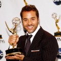 Jeremy Piven shows off his Emmy backstage for Best Supporting Actor, Comedy