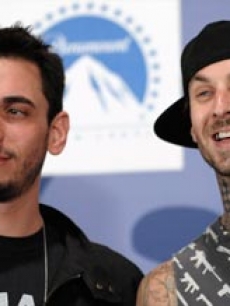 DJ AM and Travis Barker at the MTV Video Music Awards 2008