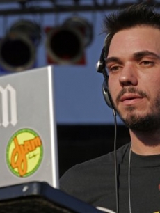 DJ AM performs at the T-Mobile Boulevard block party hours before being injured in a Learjet crash