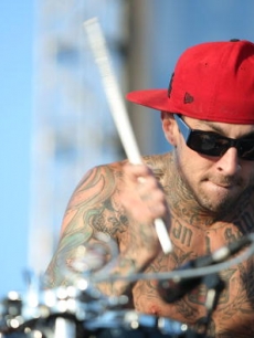 Travis Barker performs with DJ AM in Columbia, South Carolina