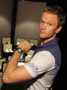 Neil Patrick Harris shows off his new Aquaswiss watch! 