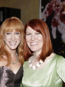 Kathy Griffin and Kate Flannery at the NBCU Pre-Emmy party at Spago