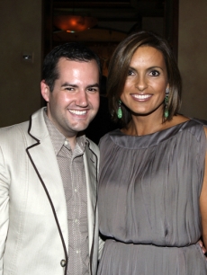 Ross the Intern and Mariska Hargitay at NBCU’s Pre-Emmy bash at Spago