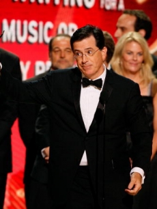 Steven Colbert accepts the Emmy for ‘Colbert Report’