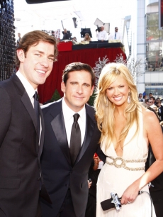 John Krasinski and Steve Carell with Nancy O’Dell