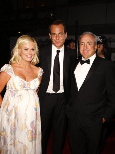Amy Poehler, Will Arnett and Lorne Michaels at the Emmys