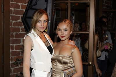 Lindsay Lohan and Hayden Panettiere at the NBCU Pre-Emmy party at Spago