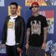 DJ AM and Travis Barker at the VMAs