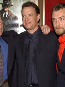 Paul Newman, Tom Hanks and Jude Law at the ‘Road To Perdition’ premiere