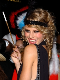 Supermodel Karolina Kurkova attends Heidi Klum’s Halloween Bash, 2002 