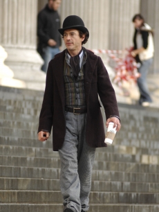 Robert Downey Jr. on location at St Paul’s Cathedral for ‘Sherlock Holmes,’ London 