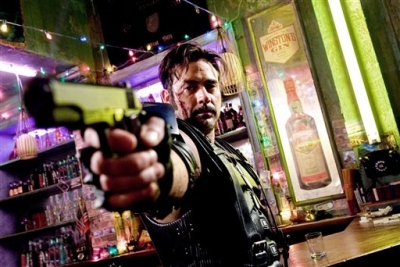 Jeffrey Dean Morgan stars as The Comedian in a scene from the film, ‘Watchmen’