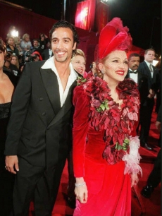 Carlos Leon and Madonna at the 1996 premiere of ‘Evita’ in LA 