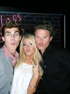 ‘Dancing’ partners Cody Linley and Julianne Hough join Billy Bush at the ‘High School Musical 3’ premiere