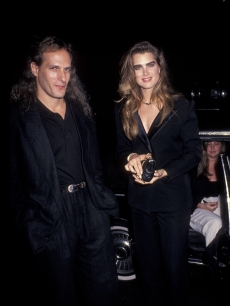 Michael Bolton and Brooke Shields at a Grammy party in 1991 