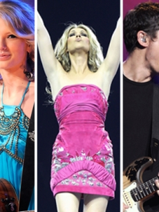 Taylor Swift, Celine Dion and John Mayer