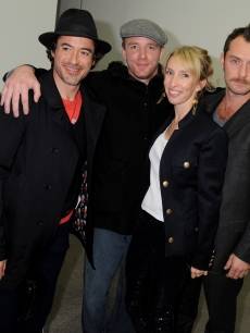 Robert Downey Jr., Guy Ritchie, Jude Law and Sam Taylor-Wood attend the private view of Sam Taylor Wood’s new exhibition ‘Yes I No’, at the White Cube Gallery in London
