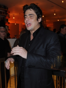 Benicio del Toro celebrates at the ‘Che’ afterparty at the London Film Festival