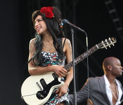 Amy Winehouse performs on day two of the V Festival at Hylands Park in Chelmsford, England