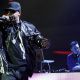 Jay-Z performs with DJ-AM aka Adam Goldstein, back, at the grand reopening of the Hollywood Palladium in Los Angeles