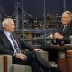 Republican Presidential candidate Sen. John McCain talks with host David Letterman on the set of ‘The Late Show with David Letterman’