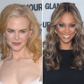 Nicole Kidman and Tyra Banks at the Glamour Women of the Year 2008 event