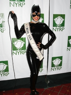 Miss USA Crystle Stewart attends Bette Midler’s New York Restoration Project’s ‘Hulaween’ at the Waldorf-Astoria Hotel