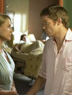 Dexter Morgan (Michael C. Hall) and Rita Bennett (Julie Benz) from “Dexter”