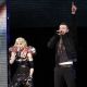 Justin Timberlake and Madonna on stage at Madge’s LA show