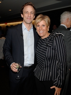 Seth Meyers and Suze Orman attend the TIME Person of the Year luncheon, Nov. 2008, NYC 