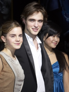 Emma Watson, Robert Pattinson and Katie Leung at a Tokyo ‘Harry Potter’ event, 2005