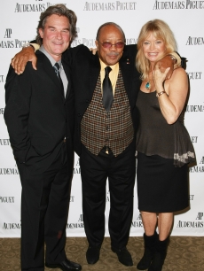 Kurt Russell, Quincy Jones and Goldie Hawn attend the Q Prize 
Gal, NY, Nov. 14, 2008 