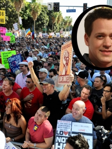 T.R. Knight joined the Prop. 8 protesters in LA