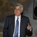 Jay Leno poses for a picture in the Sunset Room at the Silver Rose Awards and Auction Gala April 27, 2008, held at the Beverly Hills Hotel