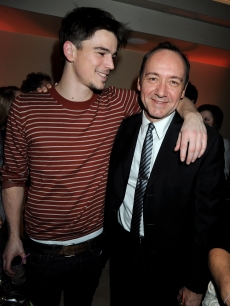 Josh Hartnett and Kevin Spacey attend the after party following the 24 Hour Plays Celebrity Gala in London