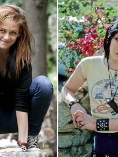 Kristen Stewart and Joan Jett in her Runaways days