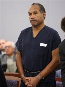 O.J. Simpson stands during his sentencing in Las Vegas (Dec. 5, 2008)